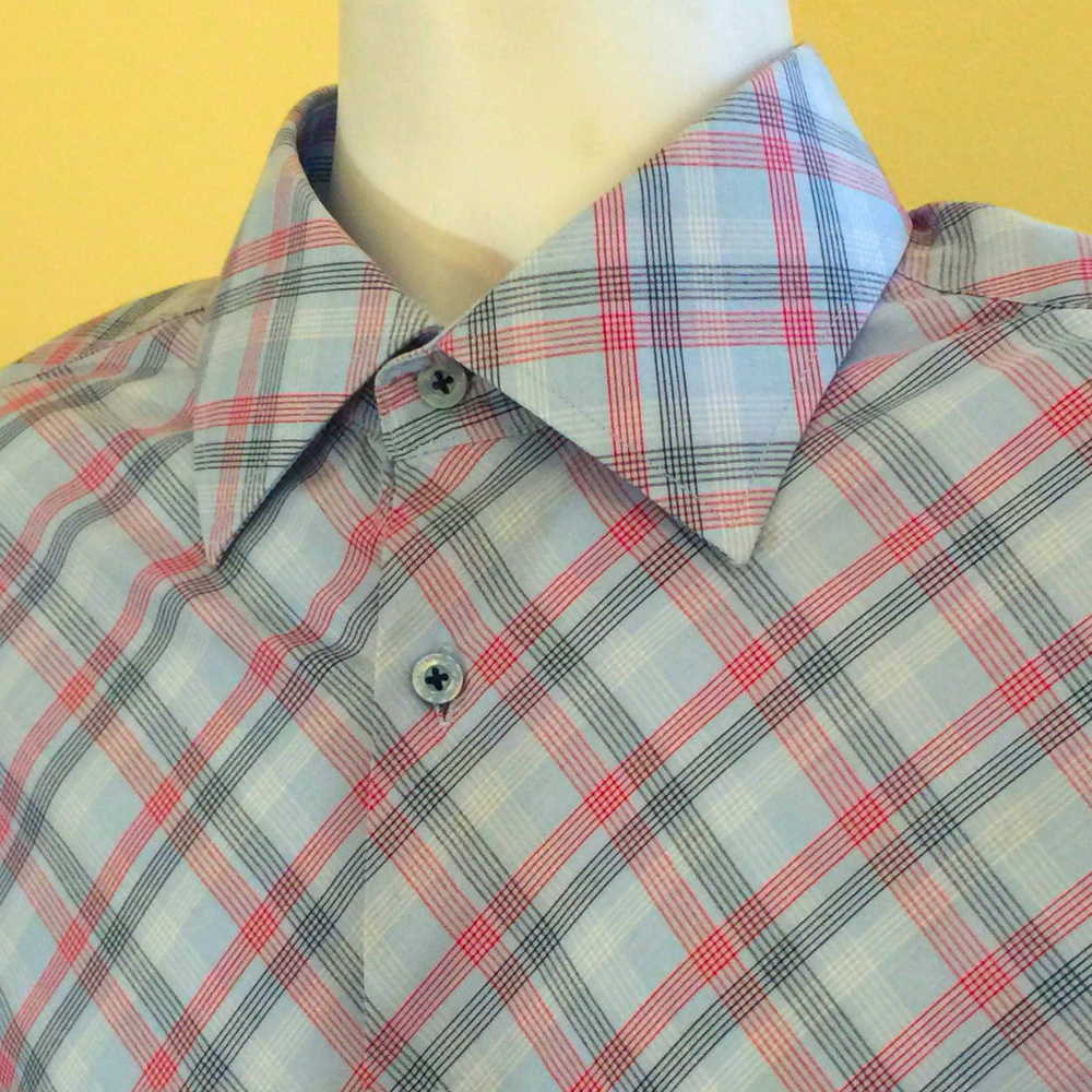 Ben Sherman Red White & Blue Plaid Dress Shirt
